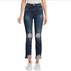 L'AGENCE Distressed High-Rise Ankle-Crop Skinny Jeans (29)